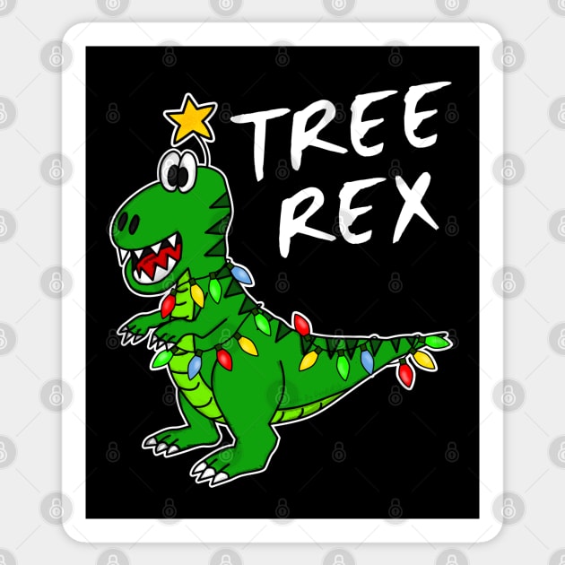 Tree Rex Christmas Tree Dinosaur T-Rex Xmas 2021 Sticker by doodlerob